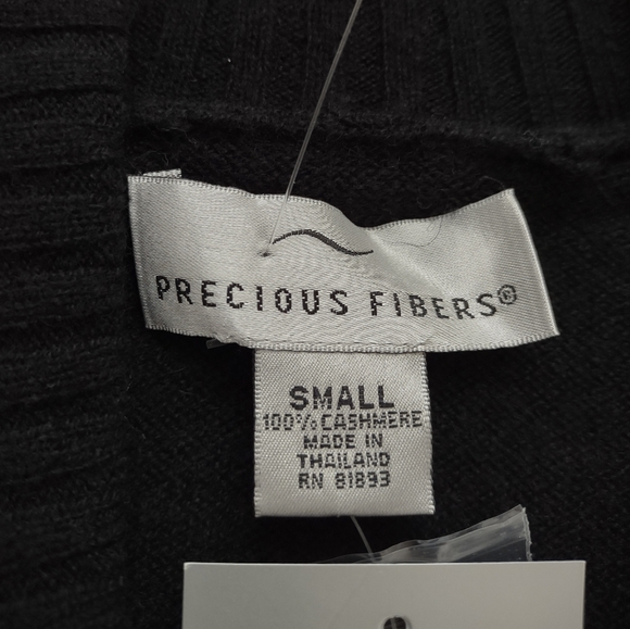 New 🎀 100% cashmere shawl collar cardigan pearlescent buttons - Picture 4 of 11